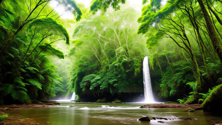 A tropical forest after the rain.の素材