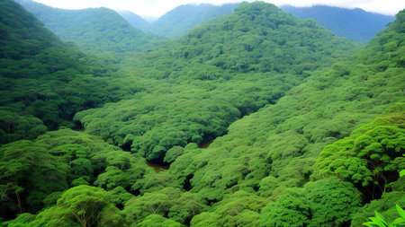 A tropical forest after the rain.の素材