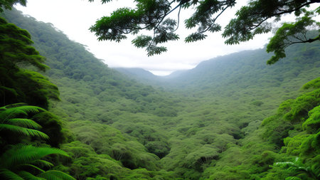 A tropical forest after the rain.の素材