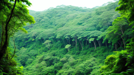 A tropical forest after the rain.の素材