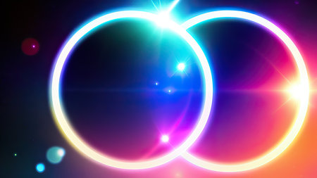 Abstract lens flare wallpaper, background, art.の素材