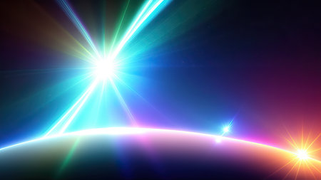 Abstract lens flare wallpaper, background, art.の素材
