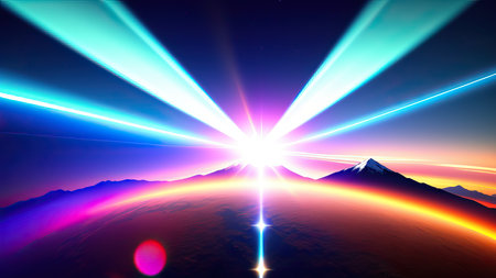 Abstract lens flare wallpaper, background, art.の素材