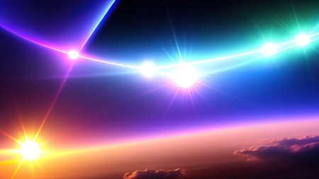 Abstract lens flare wallpaper, background, art.の素材