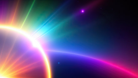 Abstract lens flare wallpaper, background, art.の素材
