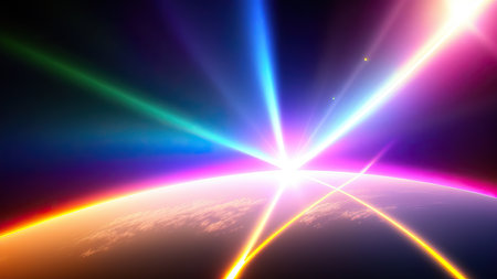 Abstract lens flare wallpaper, background, art.の素材