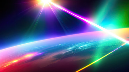 Abstract lens flare wallpaper, background, art.の素材