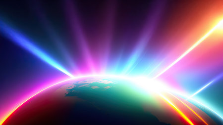 Abstract lens flare wallpaper, background, art.の素材