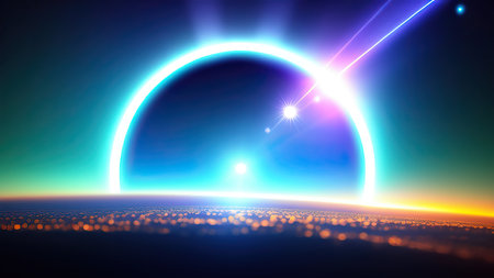 Abstract lens flare wallpaper, background, art.の素材