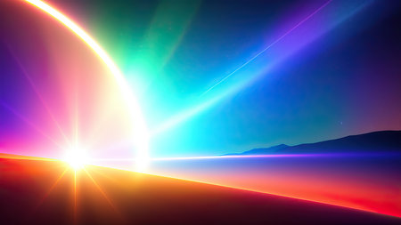 Abstract lens flare wallpaper, background, art.の素材
