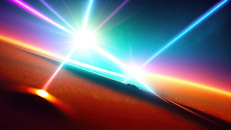 Abstract lens flare wallpaper, background, art.の素材