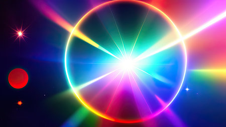 Abstract lens flare wallpaper, background, art.の素材