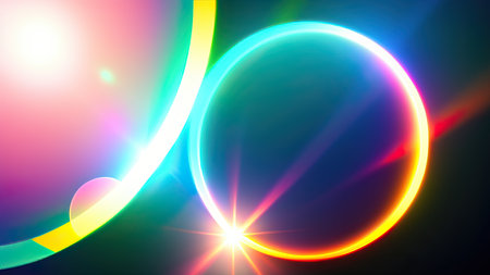 Abstract lens flare wallpaper, background, art.の素材