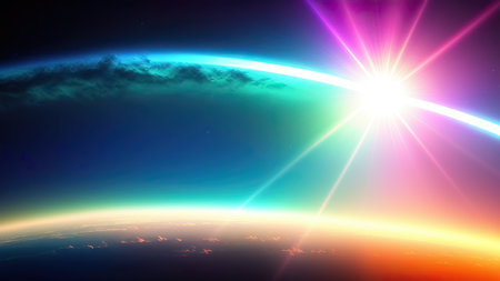 Abstract lens flare wallpaper, background, art.の素材