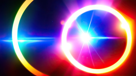 Abstract lens flare wallpaper, background, art.の素材