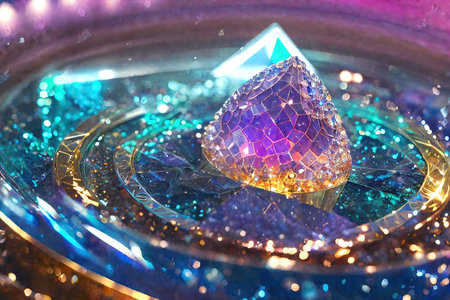 Crystal lattice shooting macro. Parts of minerals, crystals, ores.の素材