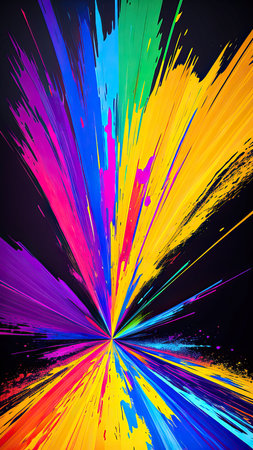 Abstract rainbow background with copy space for text, vector illustration.の素材