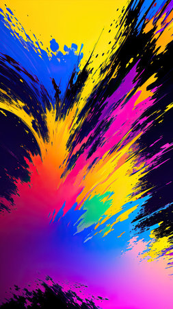Abstract rainbow background with copy space for text, vector illustration.の素材