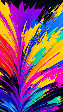 Abstract rainbow background with copy space for text, vector illustration.の素材