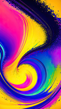 Abstract rainbow background with copy space for text, vector illustration.の素材