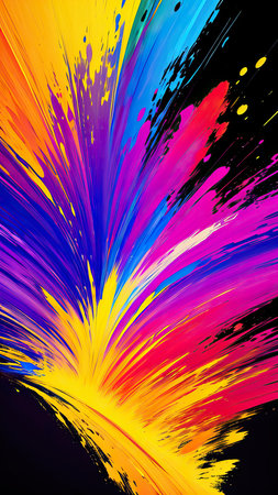 Abstract rainbow background with copy space for text, vector illustration.の素材