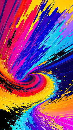 Abstract rainbow background with copy space for text, vector illustration.の素材