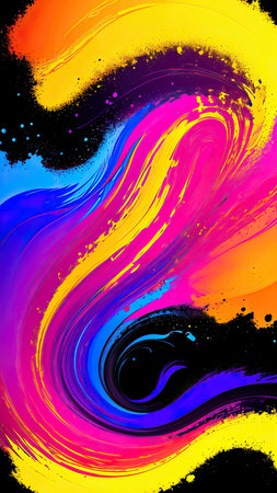 Abstract rainbow background with copy space for text, vector illustration.の素材