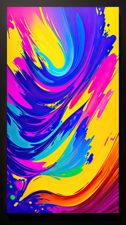 Abstract rainbow background with copy space for text, vector illustration.の素材