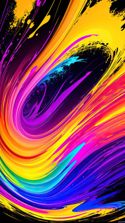 Abstract rainbow background with copy space for text, vector illustration.の素材