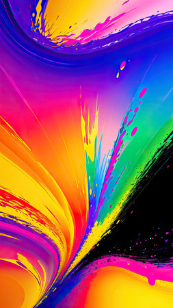 Abstract rainbow background with copy space for text, vector illustration.の素材
