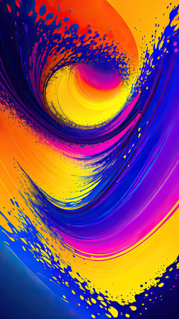 Abstract rainbow background with copy space for text, vector illustration.の素材