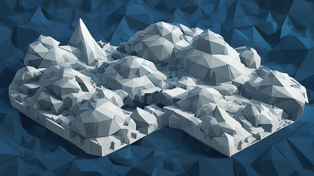 Polygonal abstract background. 3d rendering, 3d illustration.の素材