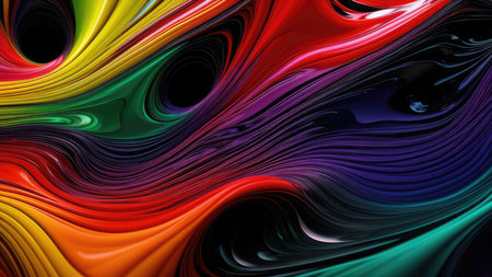 Liquid fluid multicolored, wallpaper.の素材