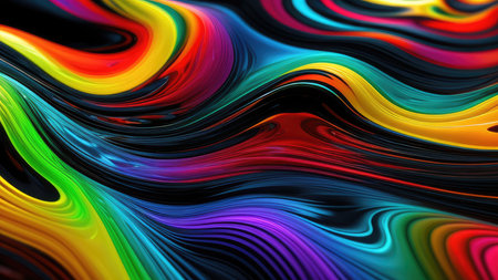 Liquid fluid multicolored, wallpaper.の素材