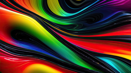 Liquid fluid multicolored, wallpaper.の素材