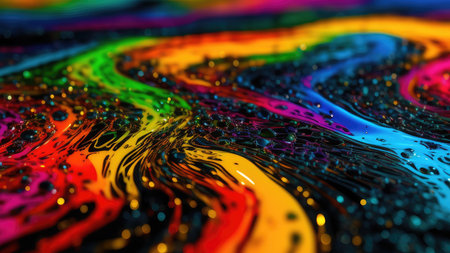 Liquid fluid multicolored, wallpaper.の素材