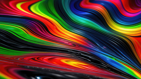 Liquid fluid multicolored, wallpaper.の素材