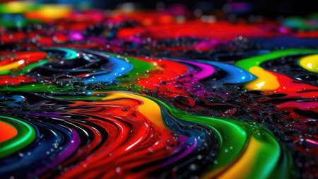 Liquid fluid multicolored, wallpaper.の素材