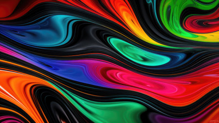Liquid fluid multicolored, wallpaper.の素材
