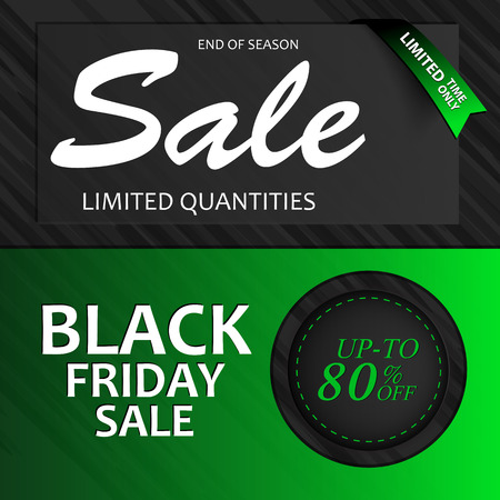 Clear vector illustration. Elaborated for shop owners, sales managers or marketing departments to provide key information to potential customers about Black Friday sales.のイラスト素材