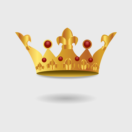 Royal golden crown with Gradient Mesh. Vector Illustration.のイラスト素材