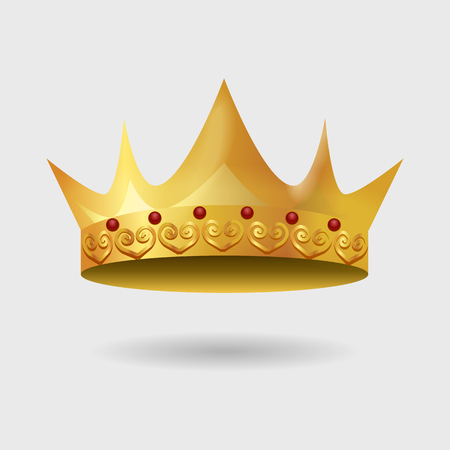 Royal golden crown with Gradient Mesh. Vector Illustration.のイラスト素材