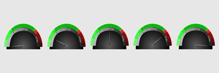 Colorful infographic gauge element with shadow. Vector illustration
