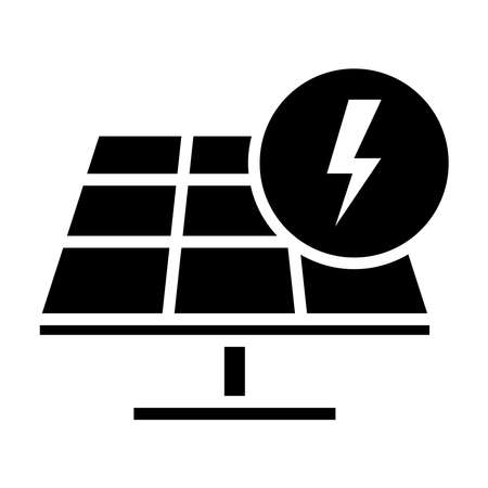 solar panel icon. alternative energy industry. Renewable and clean energy. Electricity generation from sun. vectorのイラスト素材