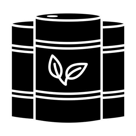 Barrel with biofuels. Biomass energy concept. Barrel with leaf logo. alternative sustainable resources. Renewable energy. Vectorのイラスト素材