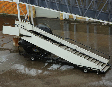 The gangway in the portの写真素材