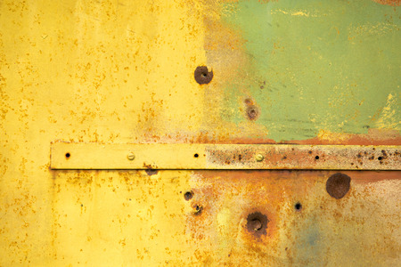 Texture: colored metal gates. Background. Abstract. Metal rivetsの写真素材