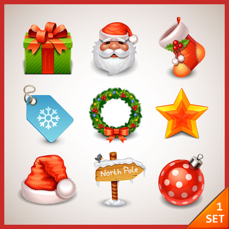 Christmas icon set-1のイラスト素材