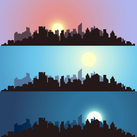cityscape backgroundsのイラスト素材