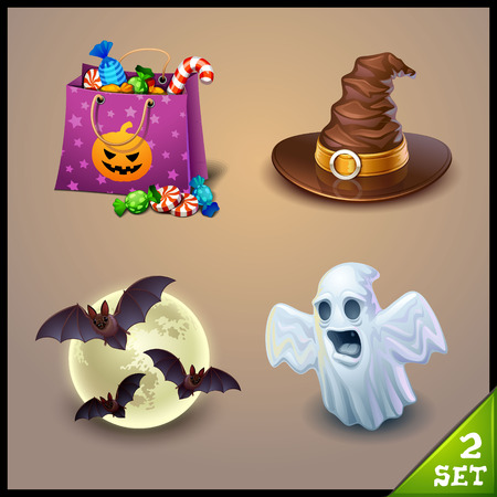 halloween icons-set 2のイラスト素材